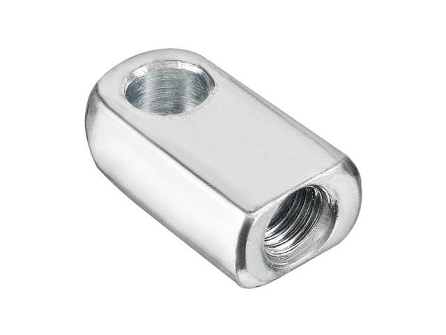 5Pcs M8 Female Whole 8mm Hole Dia A3 Steel Gas Spring End Fitting Silver Tone