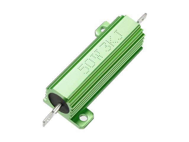 Unique Bargains 50W 3k Ohm Aluminium Housing Chassis Mount Wirewound Power Resistor Green 1pcs