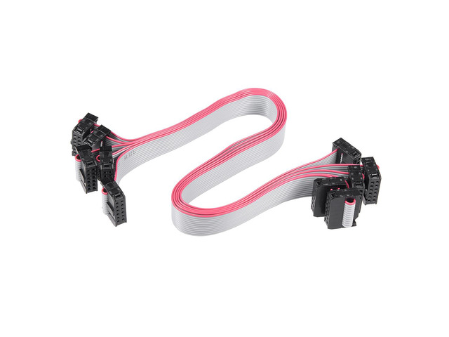 IDC 12 Pins Connector Flat Ribbon Cable Female Connector Length 30cm 2.54mm Pitch,5pcs