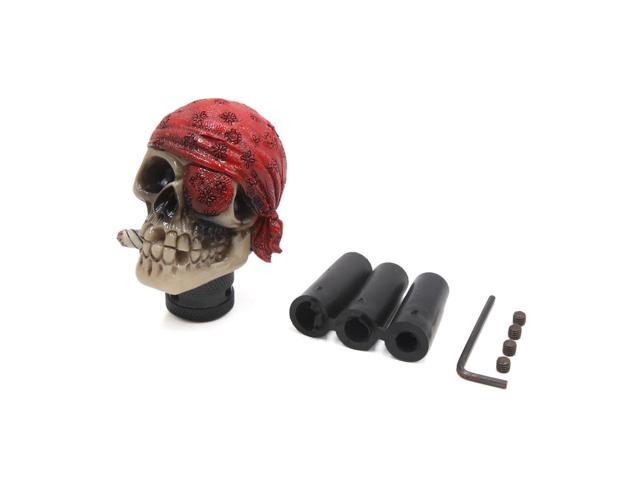 Photos - Other Power Tools Unique Bargains Red Beige Skull Head Shaped Manual Stick Gear Shift Knob Lever Shifter for 