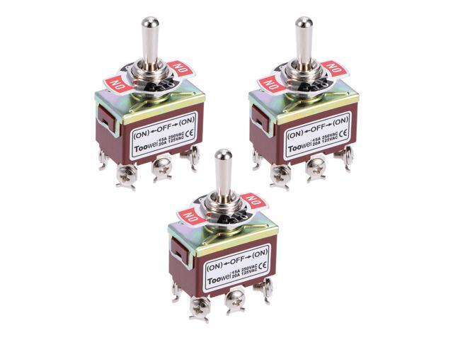 DPDT Rocker Toggle Switch Heavy-Duty 15A 250V 20A 125V 6P ON/OFF/ON Switch