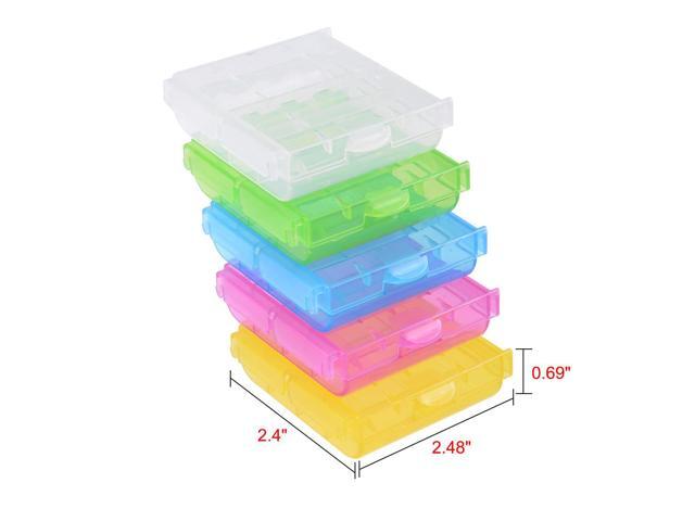 Unique Bargains 5 Pcs Portable Battery Storage Case Protective Compartment for AAA/AA Batteries