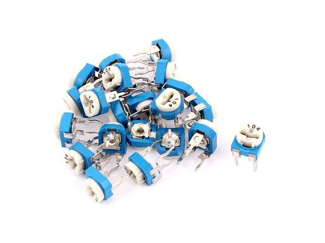 20Pcs URM-065 100K Ohm 3 Terminals Trimmer Potentiometer Adjustable Resistor