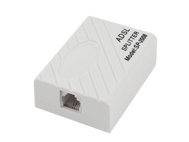 Unique Bargains Telephone Fax RJ11 Line ADSL Modem Micro Filter Splitter Adapter White