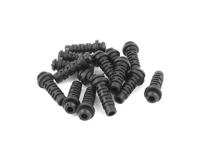 Rubber Strain Relief Cord Boot Protector Cable Sleeve 27x7x4mm 15pcs