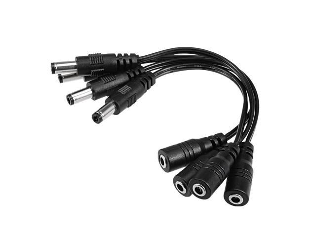 16cm 3.5x1.35mm Female to 5.5x2.1mm Male DC Power Extension Cable Connector for CCTV Security Camera 4pcs