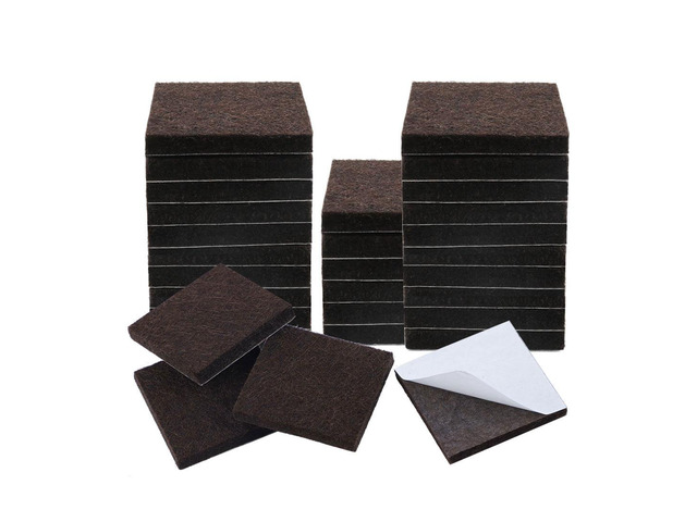 Felt Furniture Pads Square 1' Self Adhesive Anti-scratch Floor Protector 30pcs