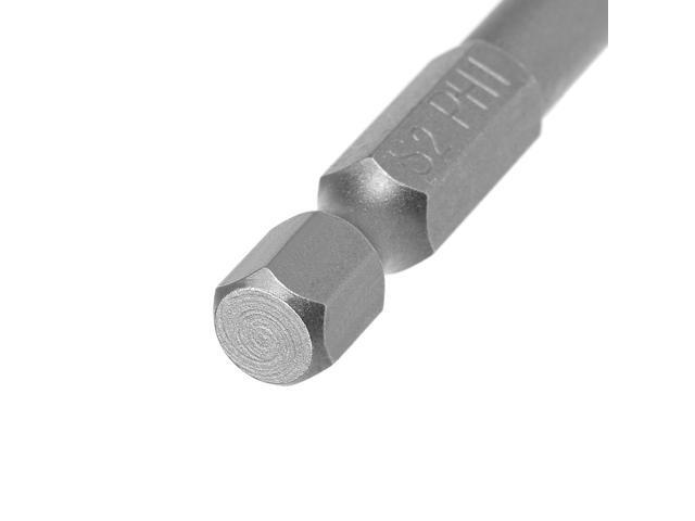 10Pcs 1/4-Inch Hex Shank 75mm Length Phillips 6PH1 Magnetic Screw Driver S2 Screwdriver Bits