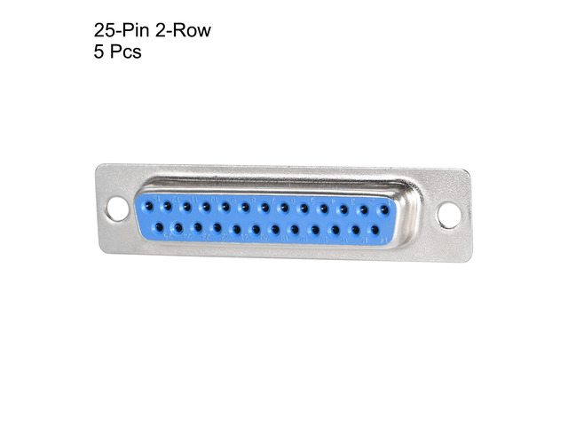 D-sub Connector DB25 Female Socket 25-pin 2-row Port Terminal Breakout for Mechanical Equipment CNC Computers Pack of 5