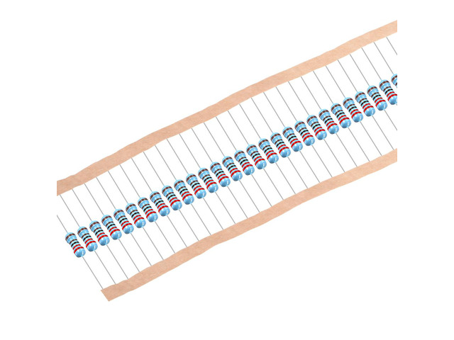 1/2W 2.2K Ohm Metal Film Resistors 0.5W 1% Tolerances 5 Color Bands 100 Pcs