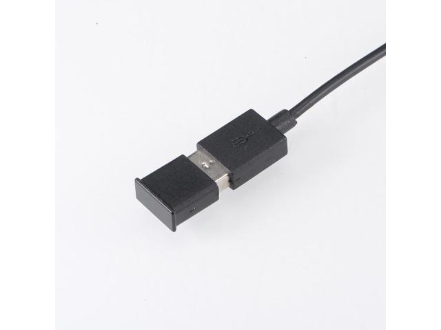 Silicone USB 2.0 Anti-Dust Stopper Cap Cover Black 10pcs