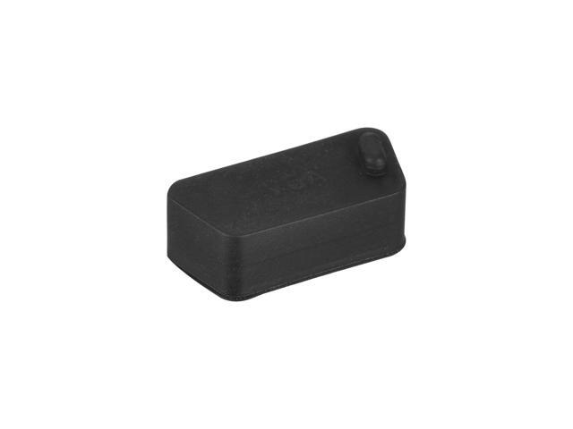 Silicone VGA Port Anti-Dust Stopper Cap Cover for DB9, RS232, Black 5pcs