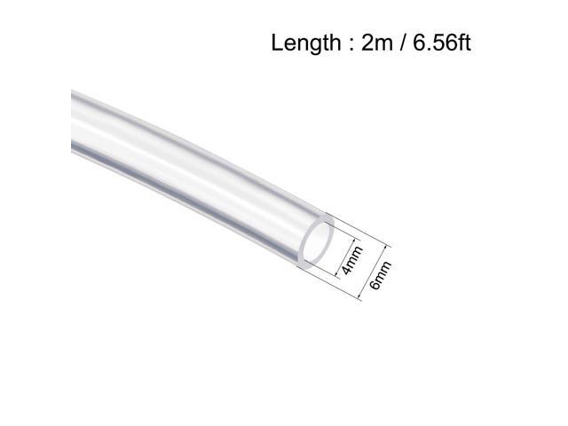 Silicone Tubing 4mm ID X 6mm OD 6.56ft 2m Flexible Silicon Rubber Tube Air Hose Pipe for Pump Transfer Clear