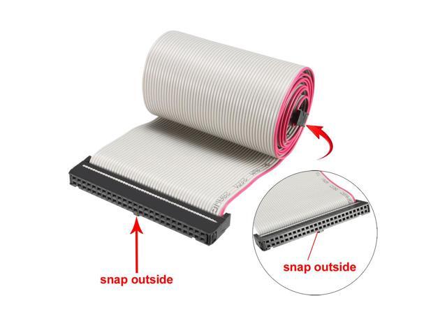 IDC 50 Pins Wire Flat Gray Ribbon Cable 66cm 2.54mm Pitch 1pcs