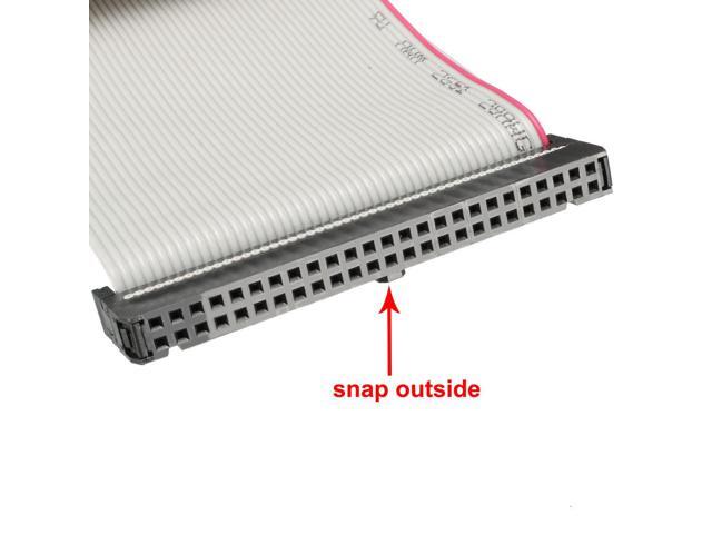 IDC 50 Pins Wire Flat Gray Ribbon Cable 66cm 2.54mm Pitch 1pcs