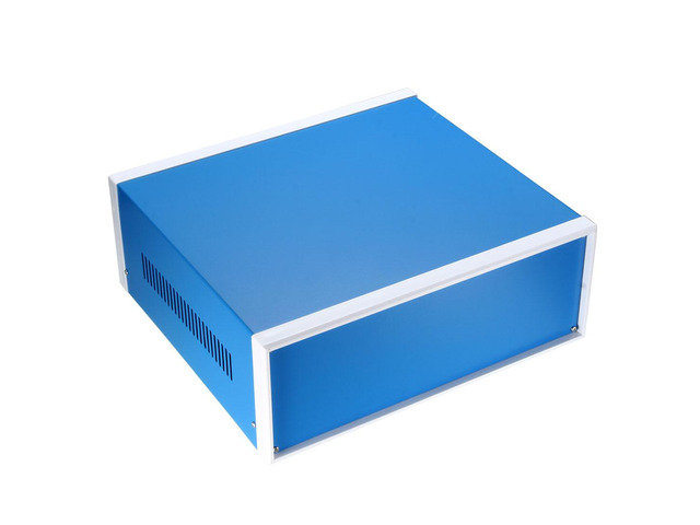 305 x 285 x 115 Electronic Iron DIY Junction Box Enclosure Case Blue