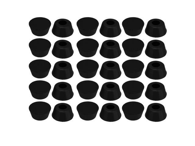 30pcs 8mm Inner Dia Conical Bumper Pad Rubber Feet 21mm x 16mm x 10mm