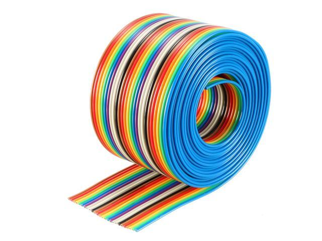 Flat Ribbon Cable 26P Rainbow IDC Wire 1.27mm Pitch 2 Meters Long