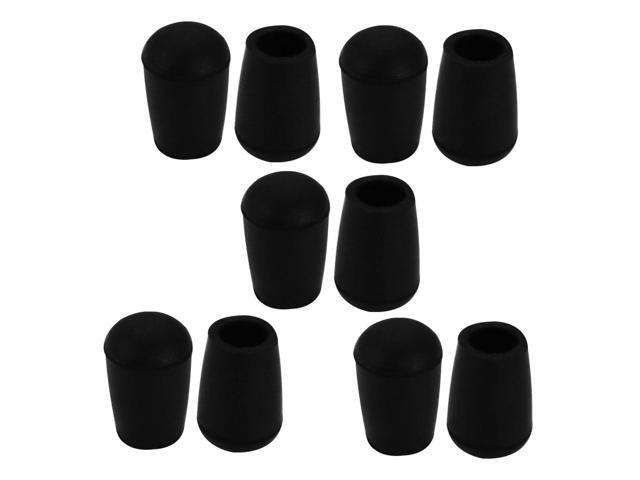 10Pcs Chair Leg Caps Rubber Floor Protector Furniture Feet Covers 8mm Inner Dia