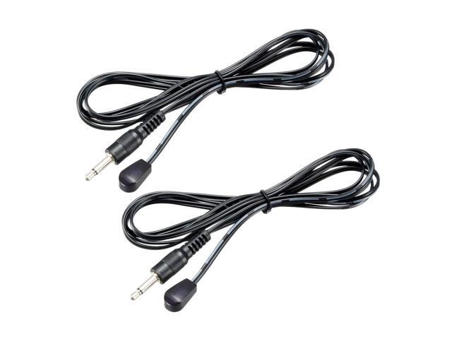 IR Infrared Emitter Extension Cable 1.5m Long 45 Degree Emission Angle 3.5mm Jack Single Red Head 2pcs