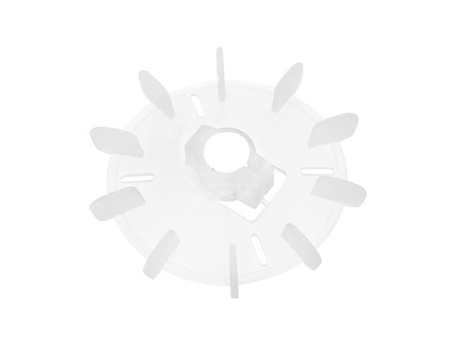 1Pcs 105*10mm Round Shaft Replacement White Plastic 10 Impeller Motor Fan Vane