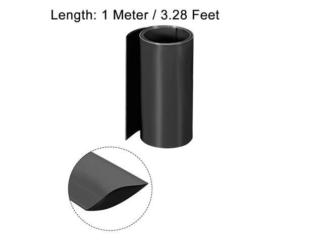 Heat Shrink Tube 115mm Flat Width Wrap for Dual Layer 18650 1 Meter Black