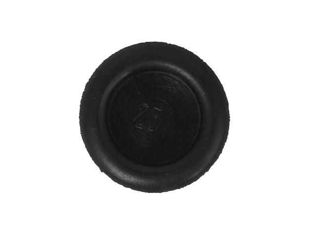 5pcs Black Rubber Closed Blind Blanking Hole Wire Cable Gasket Grommets 25mm