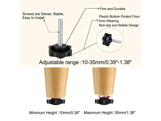 M6 x 35 x 32mm Leveling Feet Adjustable Leveler for House Cabinet Leg 10pcs