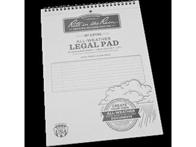 Rite in the Rain All Weather Legal Pad,Wirebound LP785