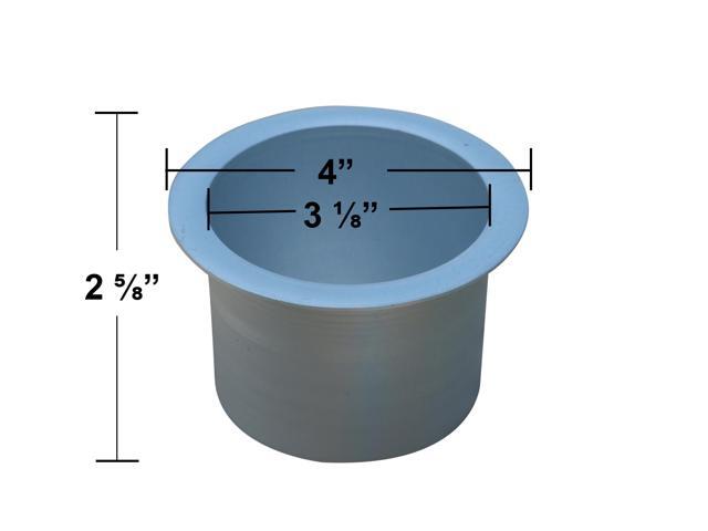 Universal Replacement Metal Cup Holder, Silver, 3 1/8' Diameter