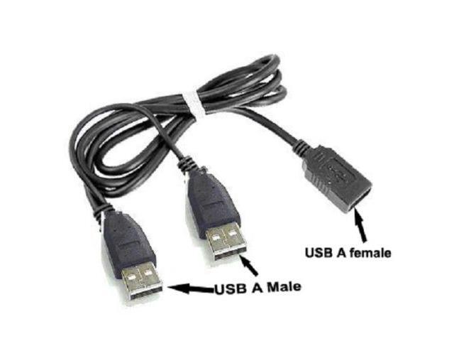 NEW USB Y Cable Splitter YC150B Extension Cord 1 Female - 2 Male - More Power Supply