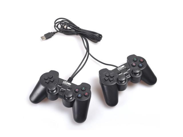 USB Double Vibration Black USB Wireless Double Hand TV PC Computer Game Controller
