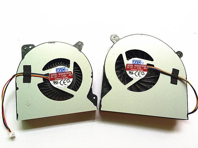 New 1 pair cpu cooling fan for ASUS G750JH G750JM G750JS G750JW G750JZ DC12V 0.45A cooler fan BASA0815R2M-001, 4 pin thickness 15mm