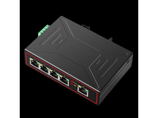 5 Ports Industrial Ethernet Switch 10/100/1000Mbps Gigabit Network Switch DIN Rail Type Network Lan adapter Signal Strengthen with VLAN switch