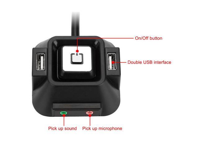 1.2m Desktop Computer PC Case Power Supply on/off Reset Button Switch Block Extender Cable with Dual USB Port Dual Audio Plug