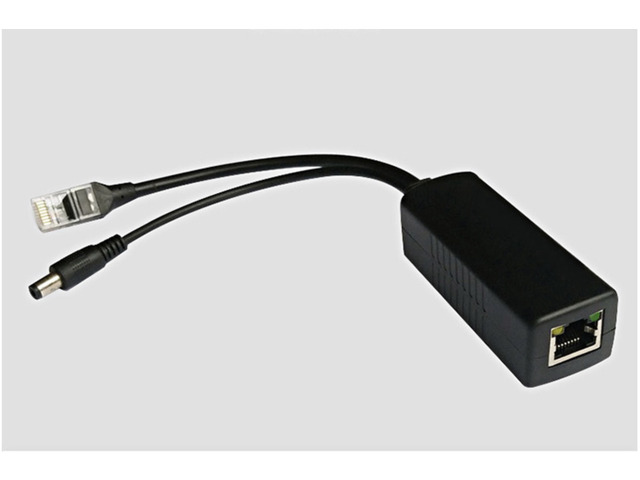 POE Adapter Cable POE SPOE Splitter Power Supply Module 48 v Separator Combiner Black Color 48V power cable