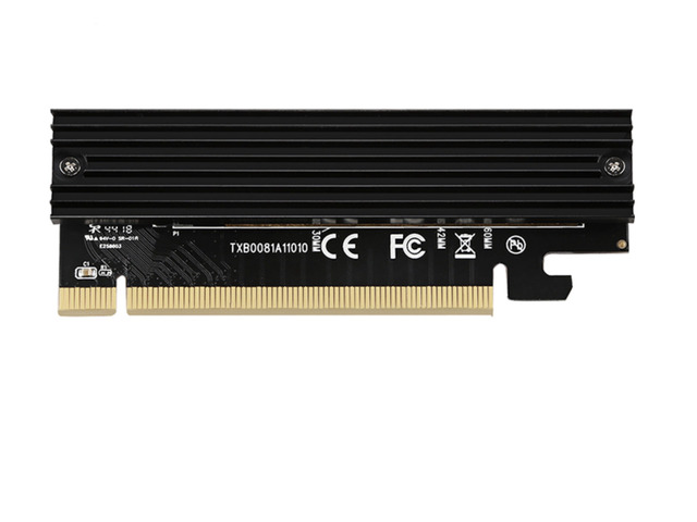 PCIE PCI Express X16 to M.2 M Key NVMe SSD Ethernet Adapter M-Key Interface Expansion Card with heatsink