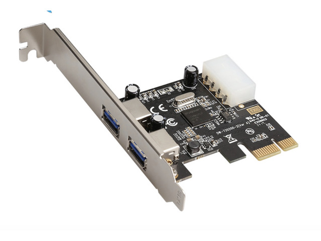 PCI-E PCI Express 1x to Dual Port USB 3.0 HUB PCI Express Expansion Card Adapter High Speed up to 5Gbps Add On Cards With Low Profile Bracket