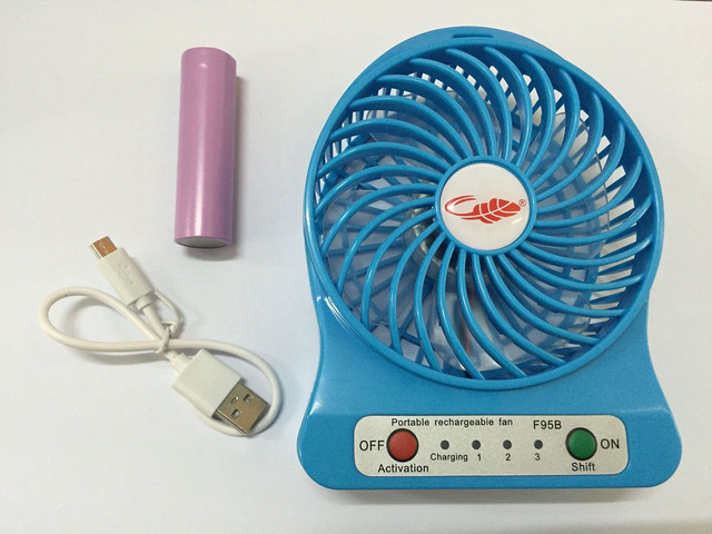 4-inch 3 Speeds Portable Mini USB Fan Electric Powered Rechargeable Desktop Fan Battery/ USB Powered Laptop Cooler Cooling Operated Cool Cooler Fan...