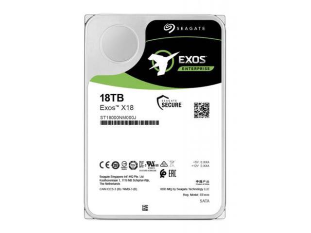 Seagate Exos X18 ST18000NM000J 18TB 7200 RPM 256MB Cache SATA 6.0Gb/s 3.5' Internal Hard Drive