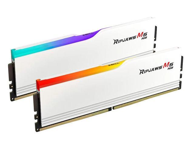 32GB G. Skill Ripjaws M5 RGB DDR5 5200MHz Dual Channel Kit (2x 16GB) CL40 1.10V White Edition