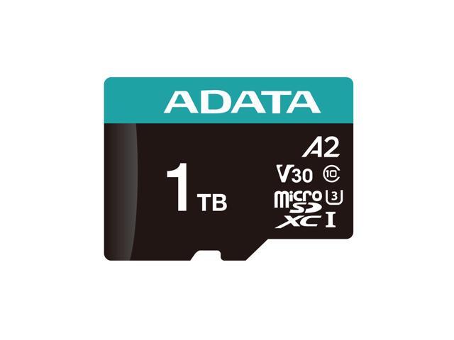 1TB AData Premier Pro microSDXC CL10 UHS-I U3 V30 A2 Memory Card with SD Adapter