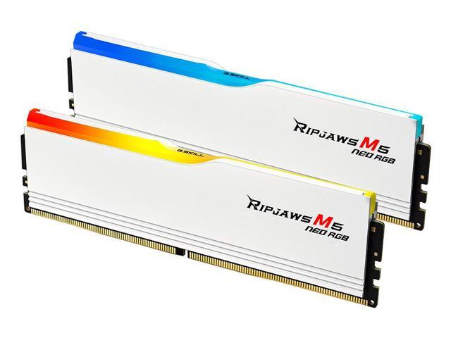64GB G. Skill Ripjaws M5 Neo RGB DDR5 6000MHz Dual Channel Kit (2x 32GB) CL28 1.40V White Edition