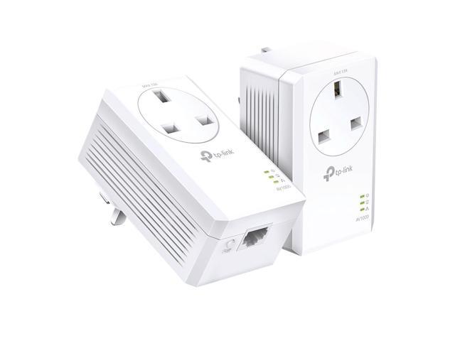 TP-Link TL-PA7017P Kit, AV1000 Gigabit Passthrough Powerline Starter Kit, UK