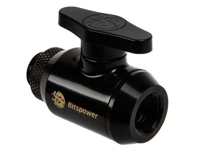 Bitspower Matt Black Mini Valve Rotary G1/4'& Inner G14'With Black Handle