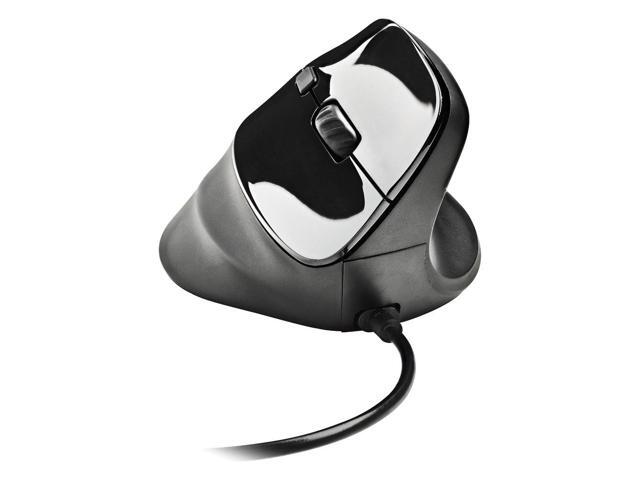NGS Samsara Ergonomic Vertical Laser Mouse with Silent Buttons and Adjustable DPI, Black