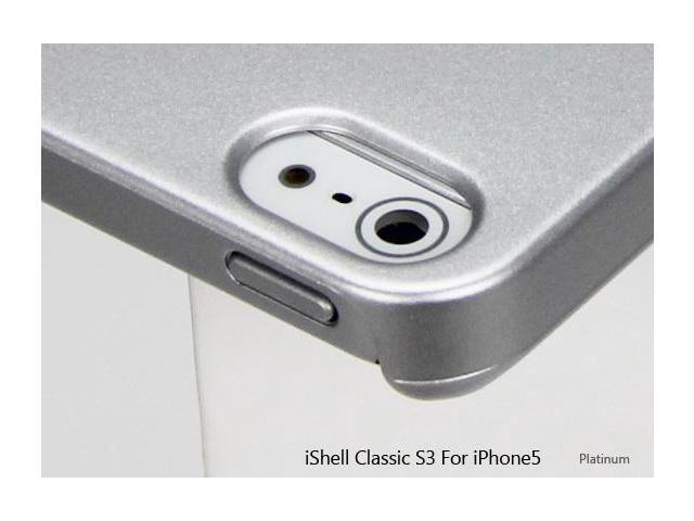 Shield classic iShell Platinum Snap-On Case + High Quality Screen Protector for iPhone 5 Model CS-APP-iP5-PLT