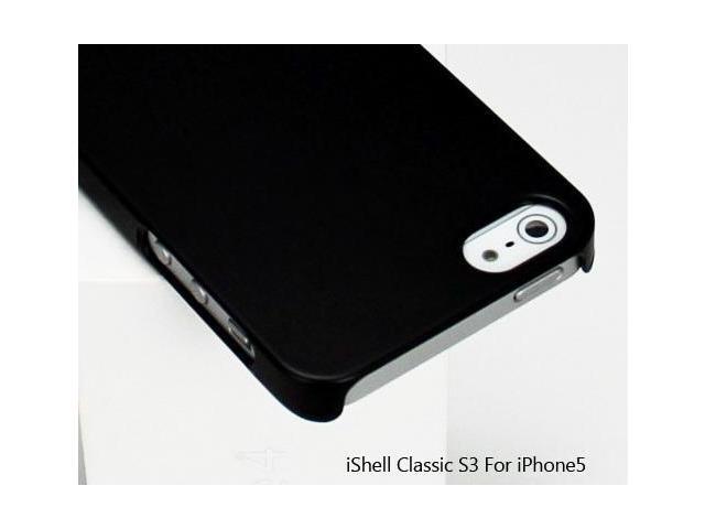 Shield classic iShell Black Snap-On Case + High Quality Screen Protector for iPhone 5 Model CS-APP-iP5-BLK