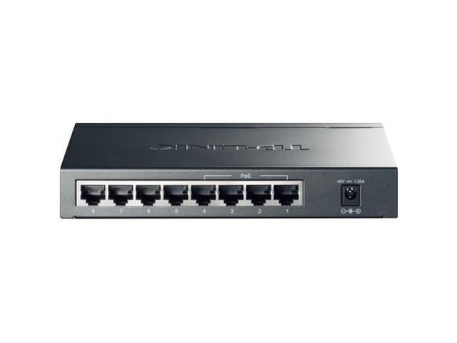 TP-LINK (TL-SG1008P) 8-Port Gigabit Unmanaged Desktop Switch, 4-Port PoE, Steel Case
