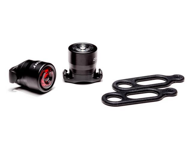 EyezOff LED Bicycle Safety Light Front and Rear Set - Black With Mounting Kit